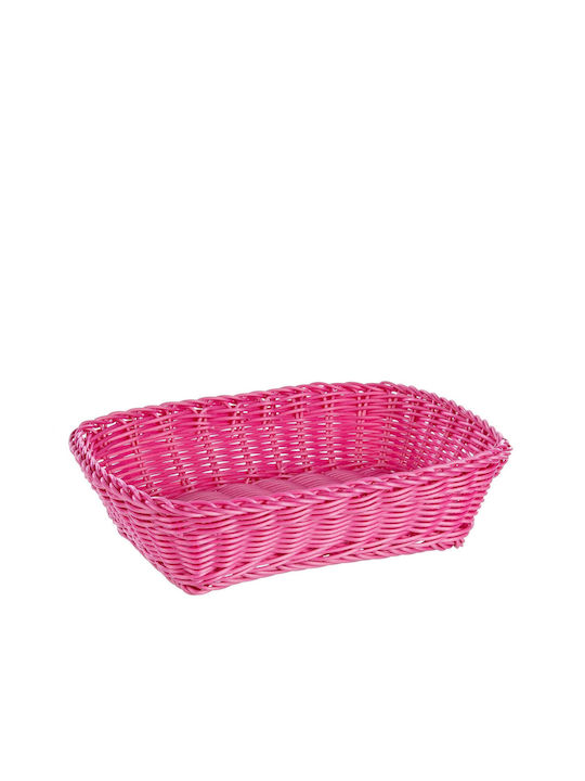 Bizzotto Decorative Basket Wicker Pink 26.5x19x7cm