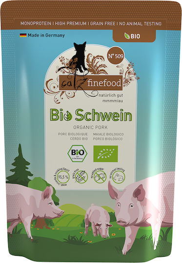 Catz Finefood Υγρή Τροφή για Ενήλικες Γάτες σε Φακελάκι με Χοιρινό χωρίς Σιτηρά 85gr