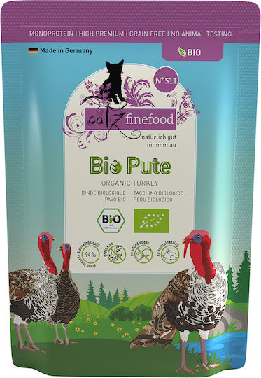 Catz Finefood Wet Food for Adult Cats in Pouches with Turkey 85gr
