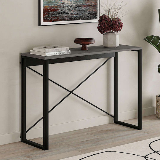 Archie Console Table Wood & Metal Gray L110xW35xH75cm