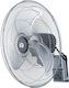 IQ MWF-20R Silber Industrieller Ventilator Wandhalterung 130W mit einem Durchmesser von 50cm mit Fernbedienung