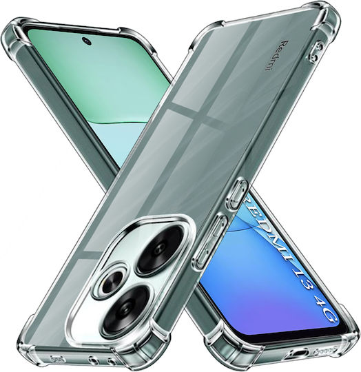 Techsuit Shockproof Clear Umschlag Rückseite Silikon Transparent (Xiaomi Redmi 13, Poco M6 4G)