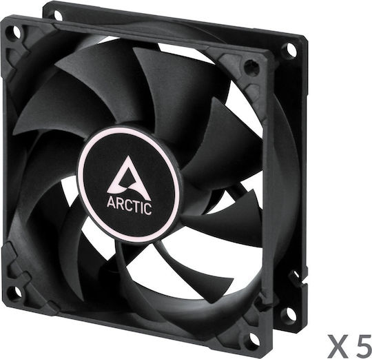 Arctic Case Fan 80mm 2000rpm 31cfm Without LED Lighting And 4-Pin PWM Connection 5pcs