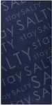 Πετσέτα Θαλάσσης Παιδική Stay Salty Blue-black Nef-nef Θαλάσσης 75x150cm Microfiber