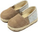 Babywalker Gray Baptism Fabric Espadrilles