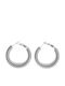 Loop Earrings Twist Circle Silver