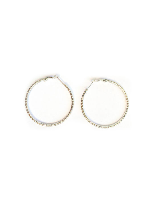 Loop Earrings Circle Silver