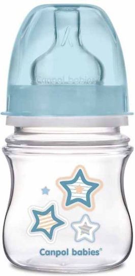 Canpol Babies Пластмасова Бебешка Бутилка Easystart За Колики с Силиконов Биберон за 0+ Месеца Синя 120мл