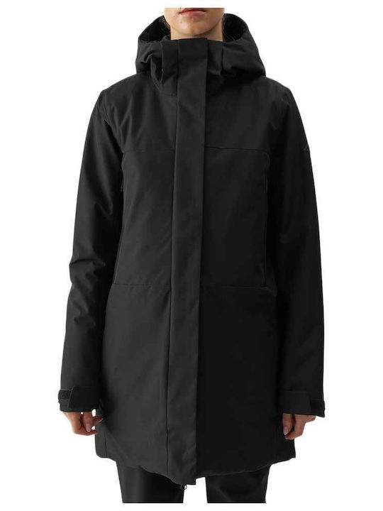 4F Women's Short Lifestyle Jacket for Winter Black