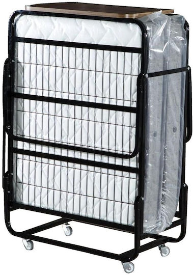Folding Guest Bed Without Mattress Single Black 190x80x53cm