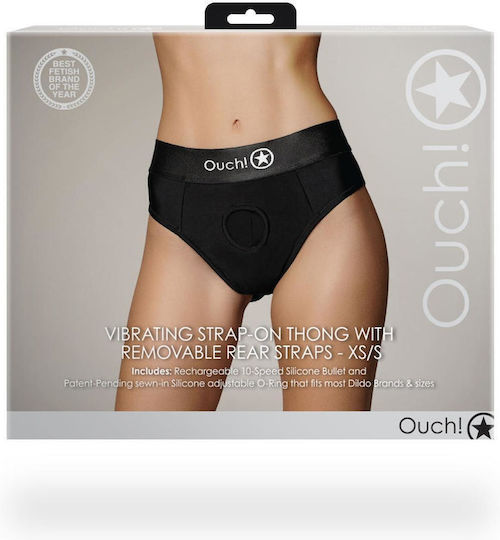 Harness Panties Strap-on Vibrating Strap-on Thong Removable Rear Straps Xs S
