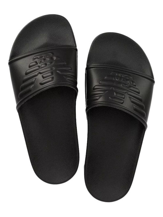 Emporio Armani Ανδρικά Slides Μαύρα