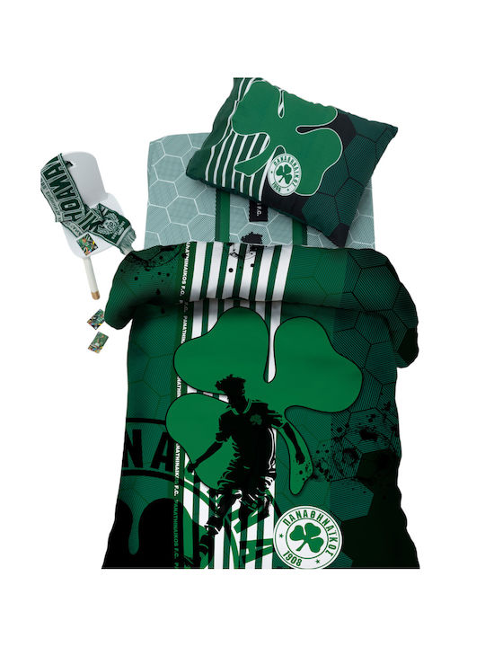 Palamaiki Elektrische Gitarren Kinderbettwäsche Einzel mit Kissenbezug Baumwolle Grün 170x260cm