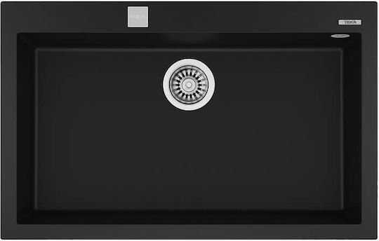 Teka Square 72.40 TG Ένθετος από Συνθετικό Γρανίτη Μ76xΠ44cm Black