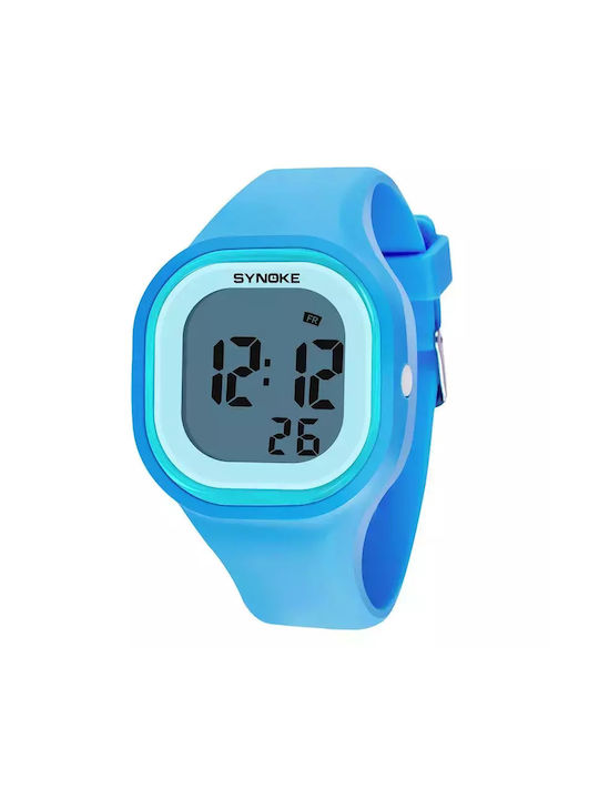 Synoke Kids Digital Watch with Rubber/Plastic Strap Blue