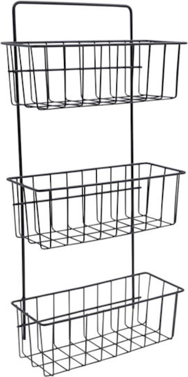 Uncle George An der Wand montiert Badezimmerregal Metallisch 24x10x51cm Schwarz