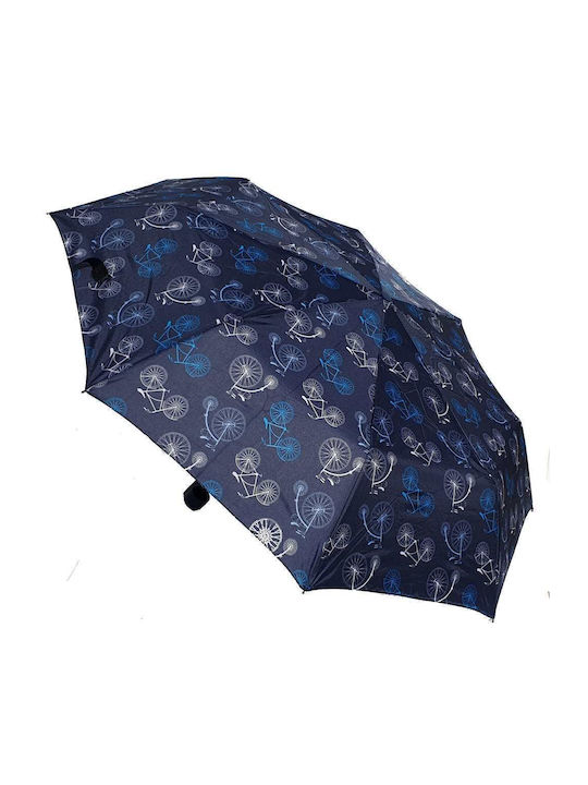 Rain Ομπρέλα Βροχής Σπαστή Navy Μπλε