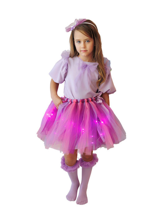 Fustite cu luminite Fustă Tutu de Copii din Tulle Violet