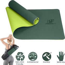PrimaFit Матрак За Фитнес Йога Зелен (183x61см)