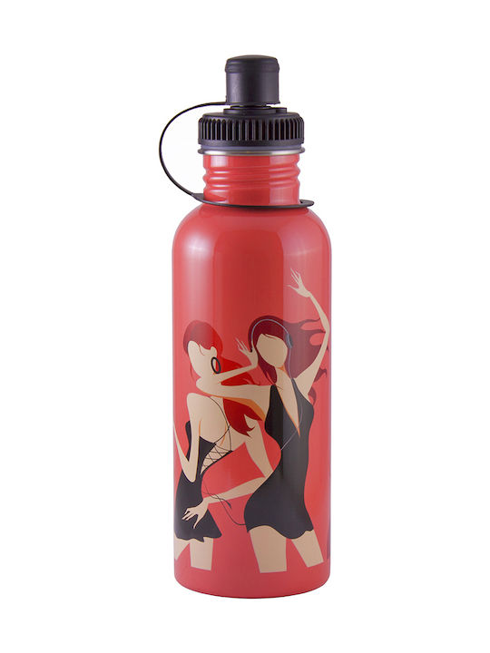 Ecolife Ladies Sport Water Bottle Stainless Steel 600ml Pink