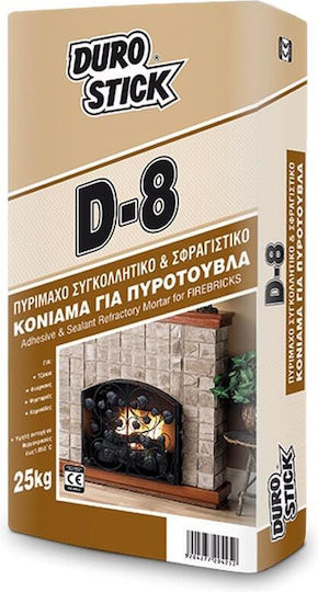 Durostick D-8 Fire Brick Adhesive Gray 25kg