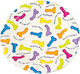 Funny Gift Funny Gift Paper Plates Penises 6 Pieces