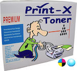 Print-x Συμβατό Toner για Laser Εκτυπωτή HP CF401X Κυανό