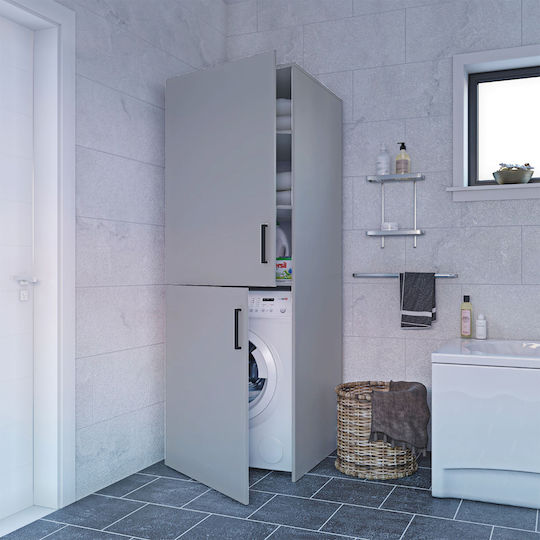 Alphab2b Bathroom Cabinet Laundry L70xW68xH190cm Gray