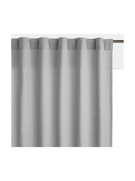 La Redoute Interieurs Κουρτίνα με Τούνελ Γκρι 135x350εκ.