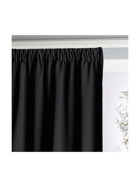 La Redoute Interieurs Curtain with Pencil Pleat Black 324215381_6527_80 140x350cm