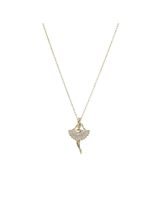 Ballerina Necklace Chain Dj-071 Gold