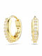 Swarovski Matrix Earrings Hoops Gold Plated with Stones
