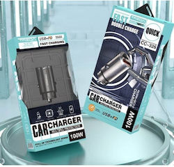 Car Charger with Ports 1xUSB-A 1xType-C Car Charger with Ports 1xUSB-A 1xType-C