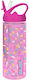 Must Παιδικό Παγούρι Πλαστικό με Καλαμάκι Ροζ 500ml