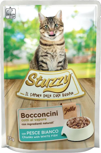 Stuzzy Bocconcini Υγρή Τροφή για Ενήλικες Γάτες σε Φακελάκι με Ψάρια 85gr