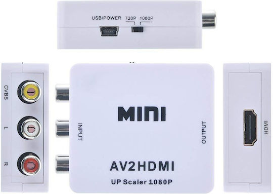 Μετατροπέας HDMI male σε RCA female 1τμχ