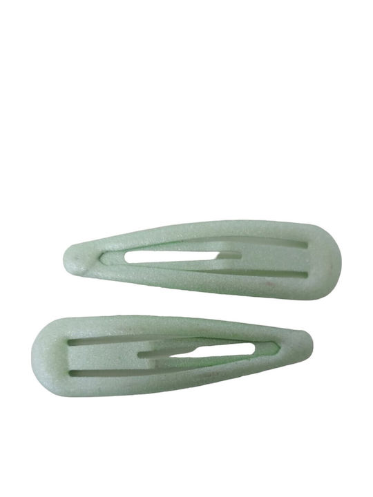 Ro-Ro Accessories Click Clack Set de Agrafe pentru Copii cu Cu clemă în Culoarea Verde 2buc
