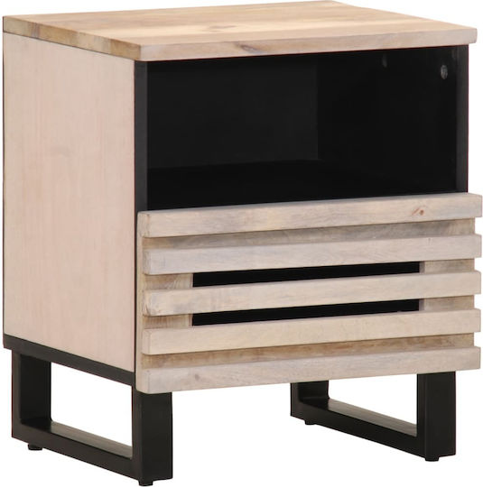 Комод Дървен с Метални Крака μανγκο 40x33x46см