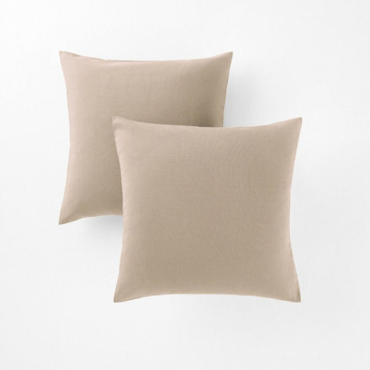 La Redoute Interieurs Dekorativer Kissenbezug aus 100% Baumwolle Beigen 40x60cm