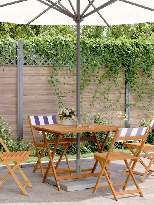 Set Sala De Mese Pentru Exterior 5 Piese Albastre/Albe Cu Perne