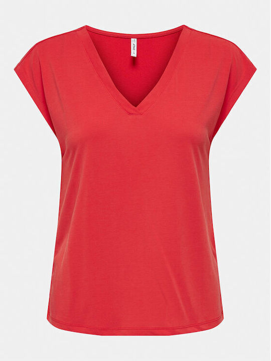 Only Women's T-shirt Red