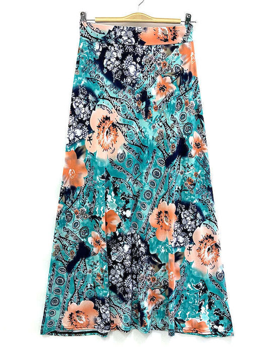 Women's Long Maxi Elastic Printed Skirt Gf-92734