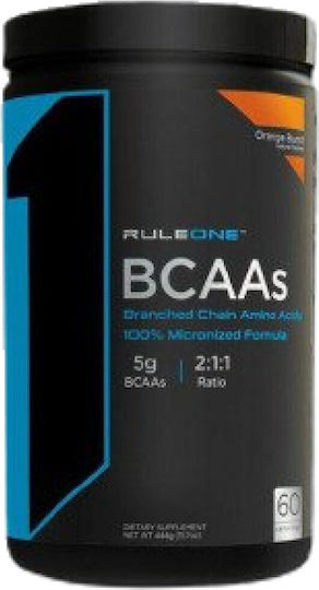 Bcaas 100% Микронизирани 2:1:1 Формула от Bcaa 426 грама, портокал