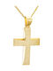 Papoulidis Jewellery Men's Gold Cross 14K Double Sided