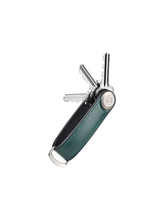 Orbitkey Hybrid Leather Key Organiser Keychain Pine Green