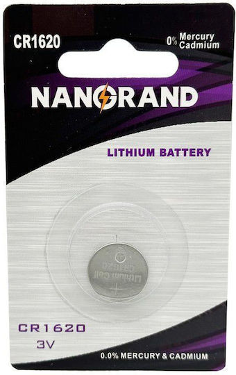 Nanorand Μπαταρία Λιθίου Ρολογιών CR1620 3V 1τμχ