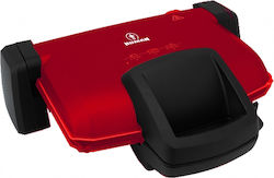 Human HU101 Sandwichmaker Grill mit Abnehmbaren Platten 1800W Rot