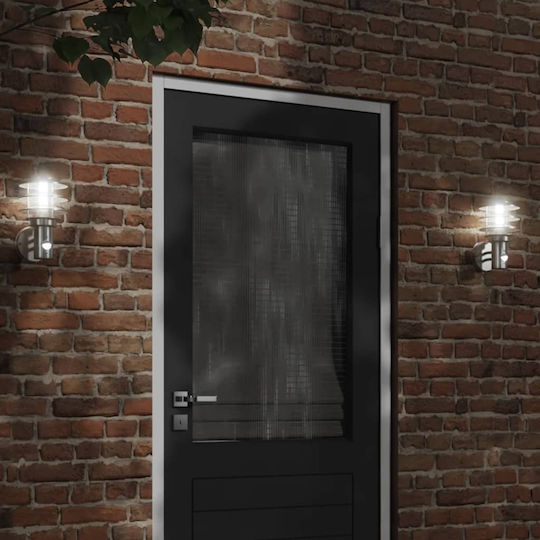 vidaXL Lumină de exterior montată pe perete E27 IP44 15.5x15.5x28εκ.
