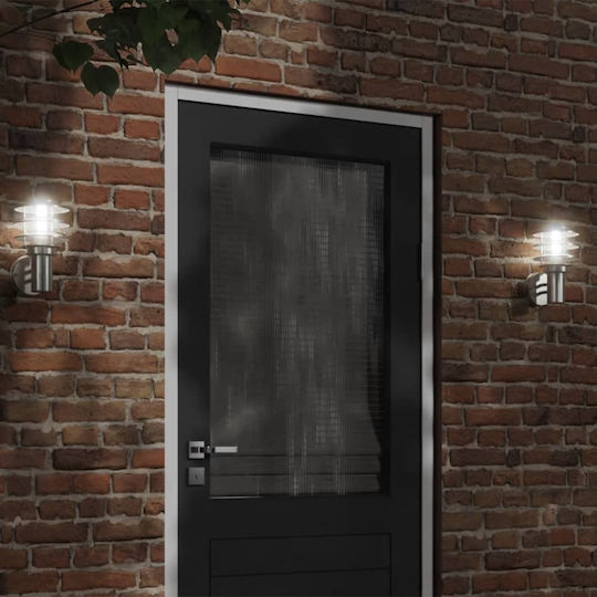 vidaXL Lumină de exterior montată pe perete E27 IP44 15.5x15.5x28εκ.