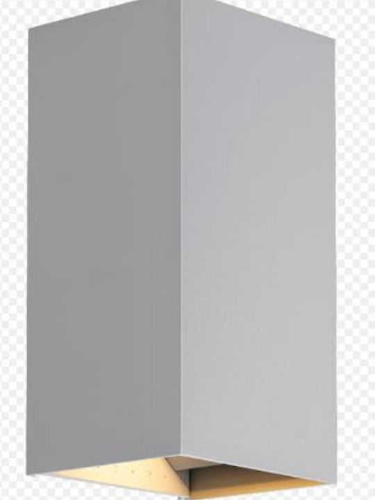 Fos me Επιτοίχια Εξωτερική Πλαφονιέρα LED 20W με Ρυθμιζόμενο Λευκό Φως Διπλής Δέσμης